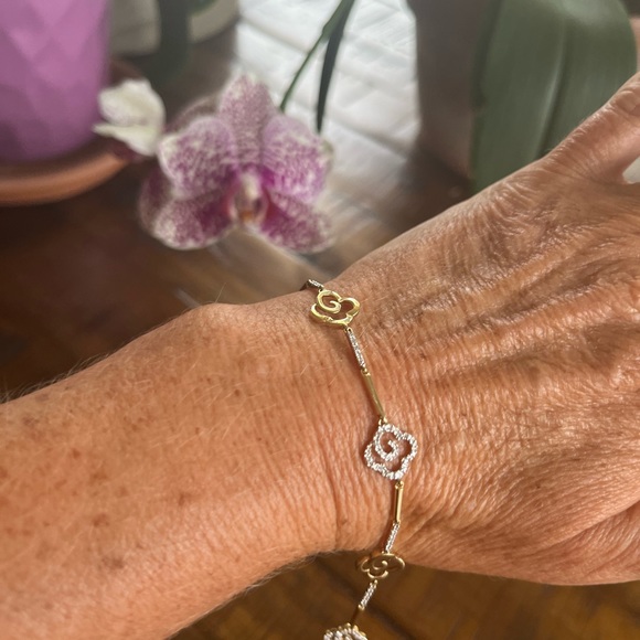 Diamond and 14kt Gold Bracelet - Picture 8 of 12